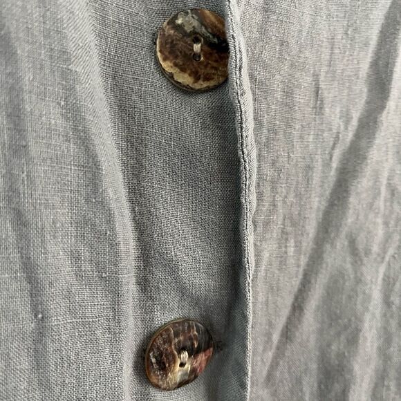 Zara Gray Lillian Linen Jumpsuit | Size Small - Picture 6 of 8